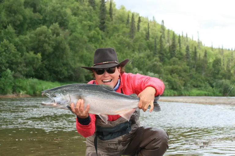 Large Salmon from the Unalakleet River Curtis Wright Outfitters